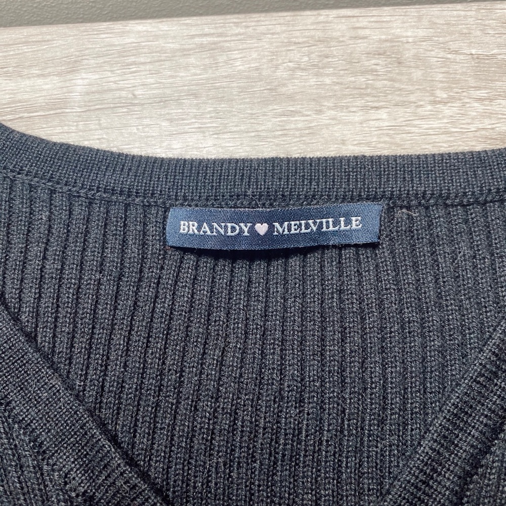 brandy melville black button up long sleeve
